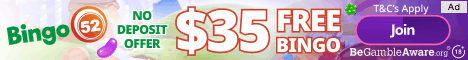 Bingo52 and Casino $35 Bingo + 35 Free Spins No Deposit Bonus B52-468x60_mcQu5Bq